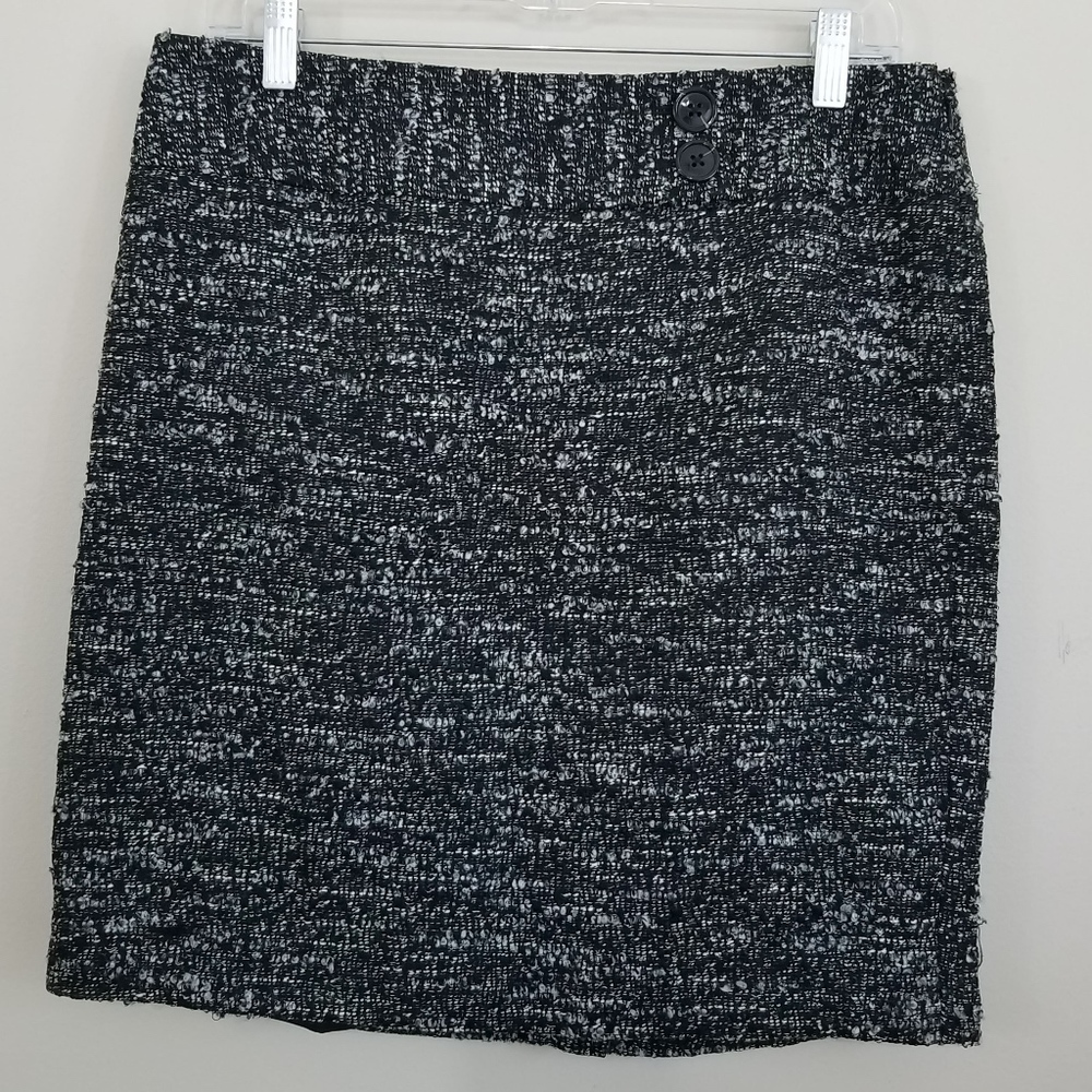 NWT Ann Taylor Black & White Boucle Skirt | 10P